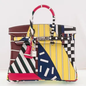 Hermès Birkin Limited Edition 25 Blanc (White)/Rose Extreme/Bordeaux 1,2,3 and away Swift Palladium Hardware PHW