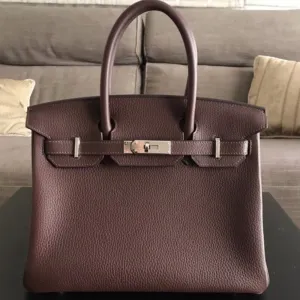 Hermès Birkin Limited Edition 30 Havane/Terre Cuite Verso Taurillon Clemence Palladium Hardware PHW