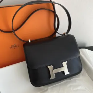 Hermès Constance 18 Noir (Black) Evercalf Palladium Hardware PHW