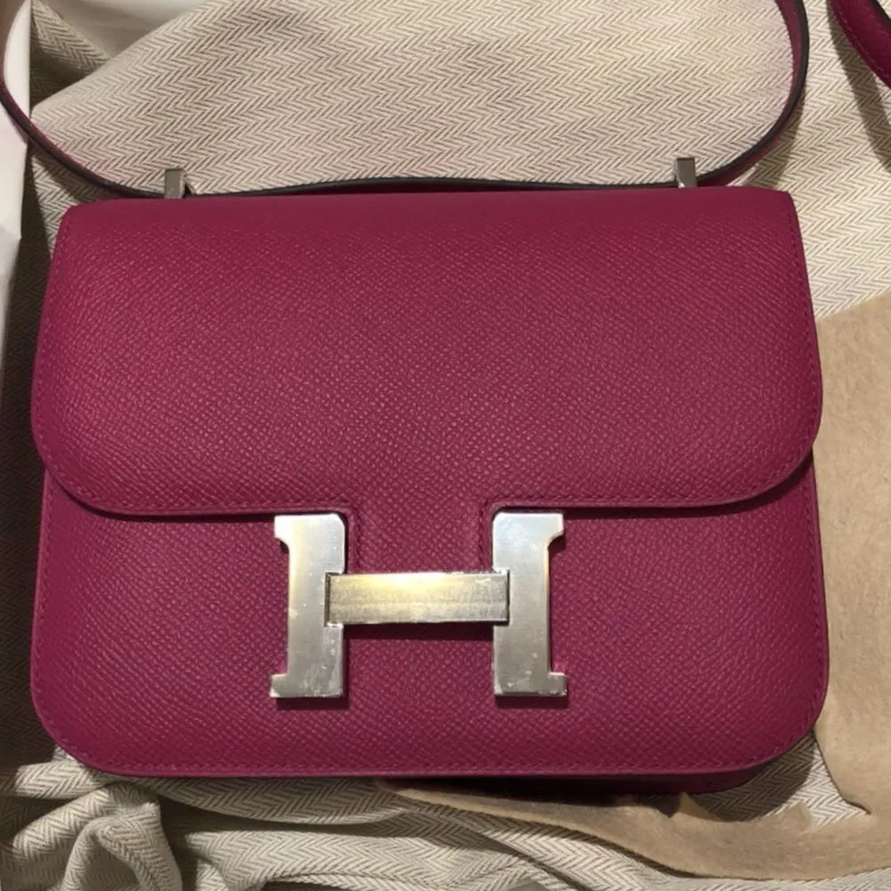 Hermès Constance 18 Rose Pourpre Epsom Palladium Hardware PHW