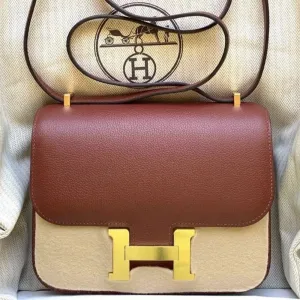 Hermès Constance 18 Rouge H Evercolor Gold Hardware GHW