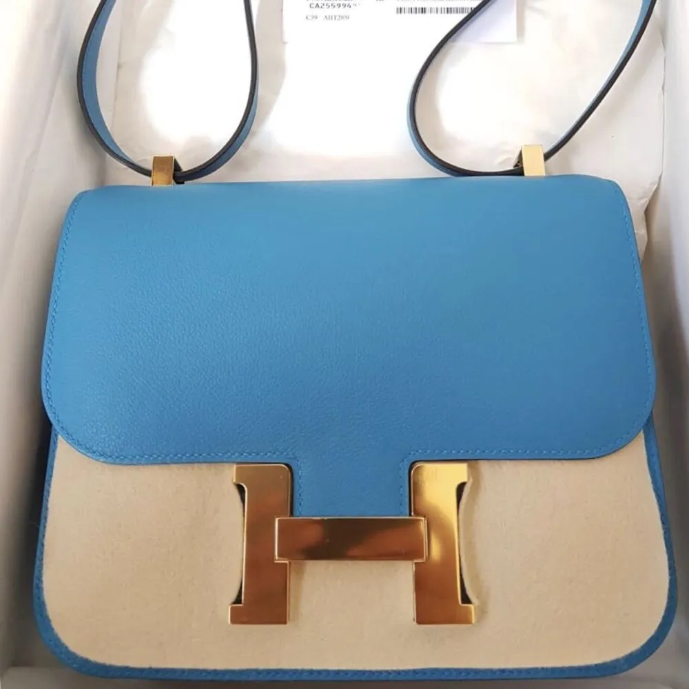 Hermès Constance 24 Bleu Zanzibar Evercolor Gold Hardware GHW