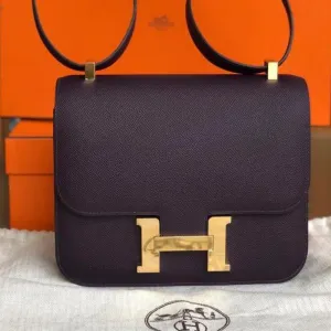Hermès Constance 24 Raisin Epsom Gold Hardware GHW