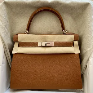 Hermès Kelly 28 Gold Togo Palladium Hardware PHW