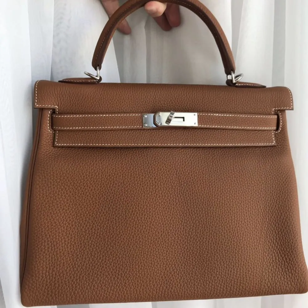 Hermès Kelly 32 Gold Togo Palladium Hardware PHW