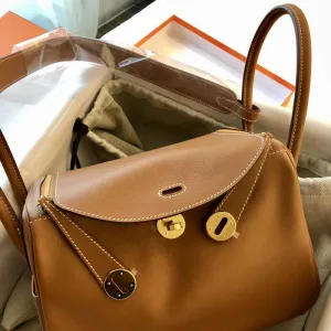 Hermès Lindy 26 Gold Evercolor Gold Hardware GHW