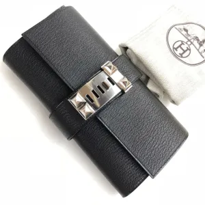 Hermès Medor 23 Noir (Black) Chevre Mysore Palladium Hardware PHW