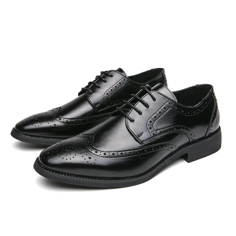 Herren Echte Leder Oxford Derby Handgemachte Schuhe