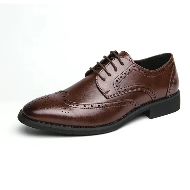 Herren Echte Leder Oxford Derby Handgemachte Schuhe
