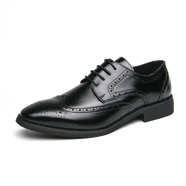 Herren Echte Leder Oxford Derby Handgemachte Schuhe