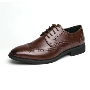 Herren Echte Leder Oxford Derby Handgemachte Schuhe
