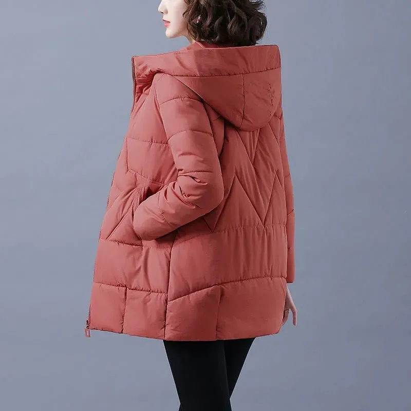 Hooded Cotton Padded Parka Jacket Winter Jacket For Women