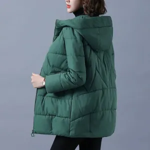 Hooded Cotton Padded Parka Jacket Winter Jacket For Women