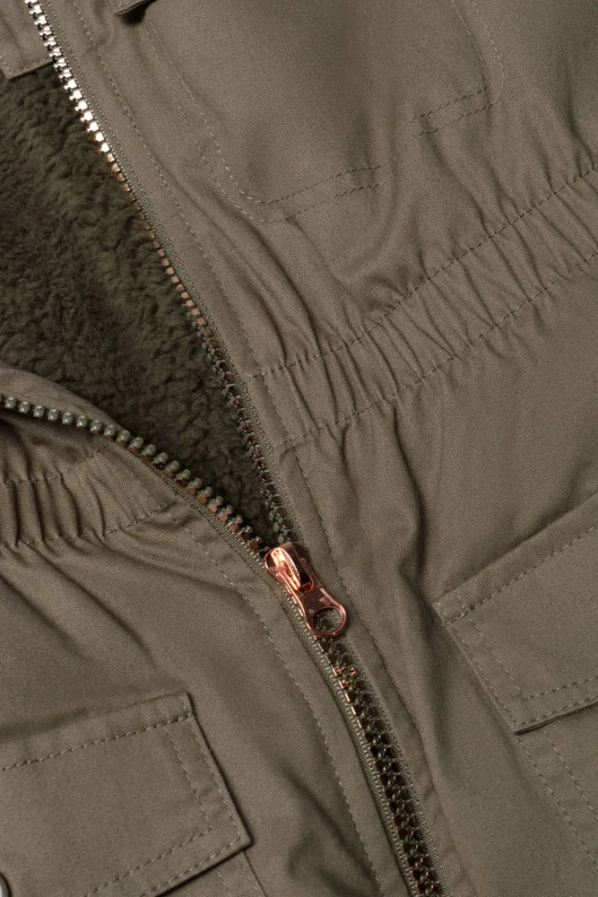 Hooded Parka Jacket Green
