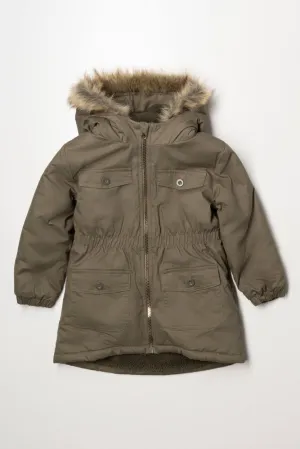 Hooded Parka Jacket Green