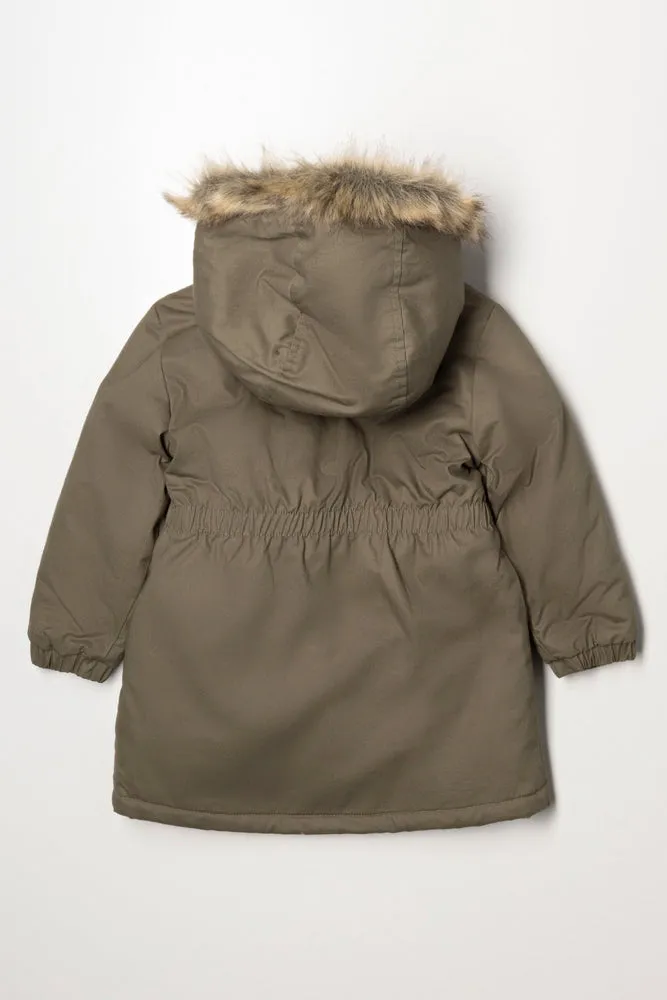 Hooded Parka Jacket Green