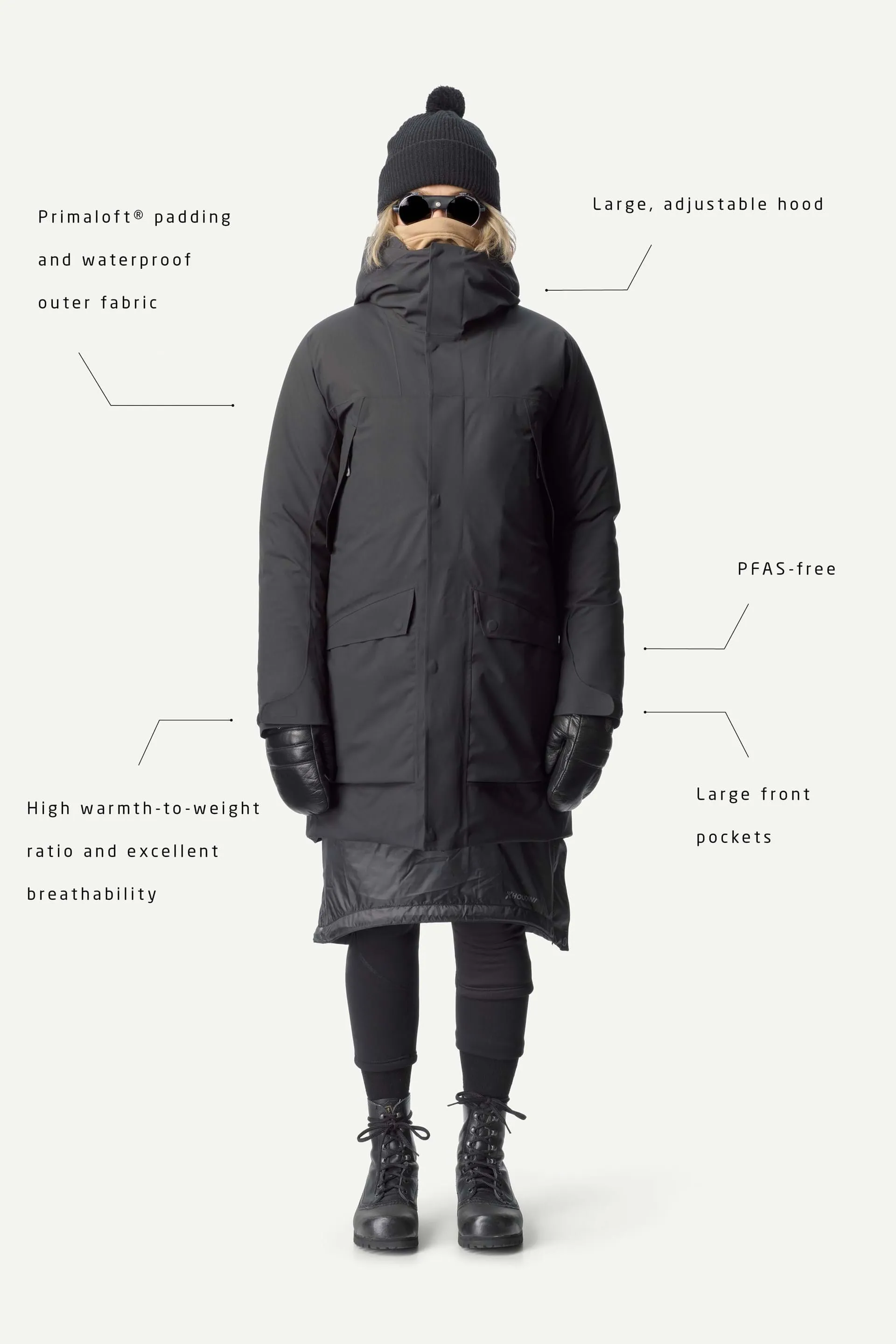 Houdini - W's Fall in Parka - True Black