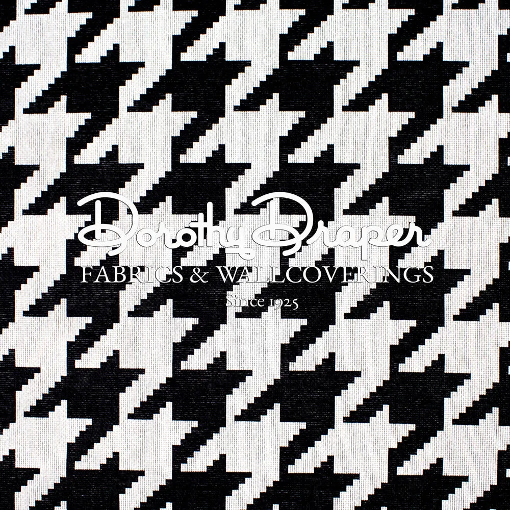 Houndstooth Black & White Fabric