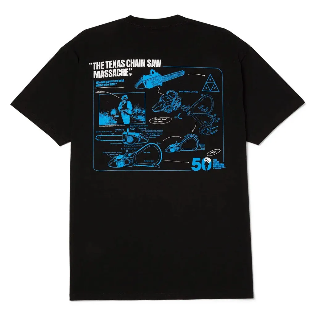 HUF X TEXAS CHAINSAW MASSACRE FEAR TEE - BLACK