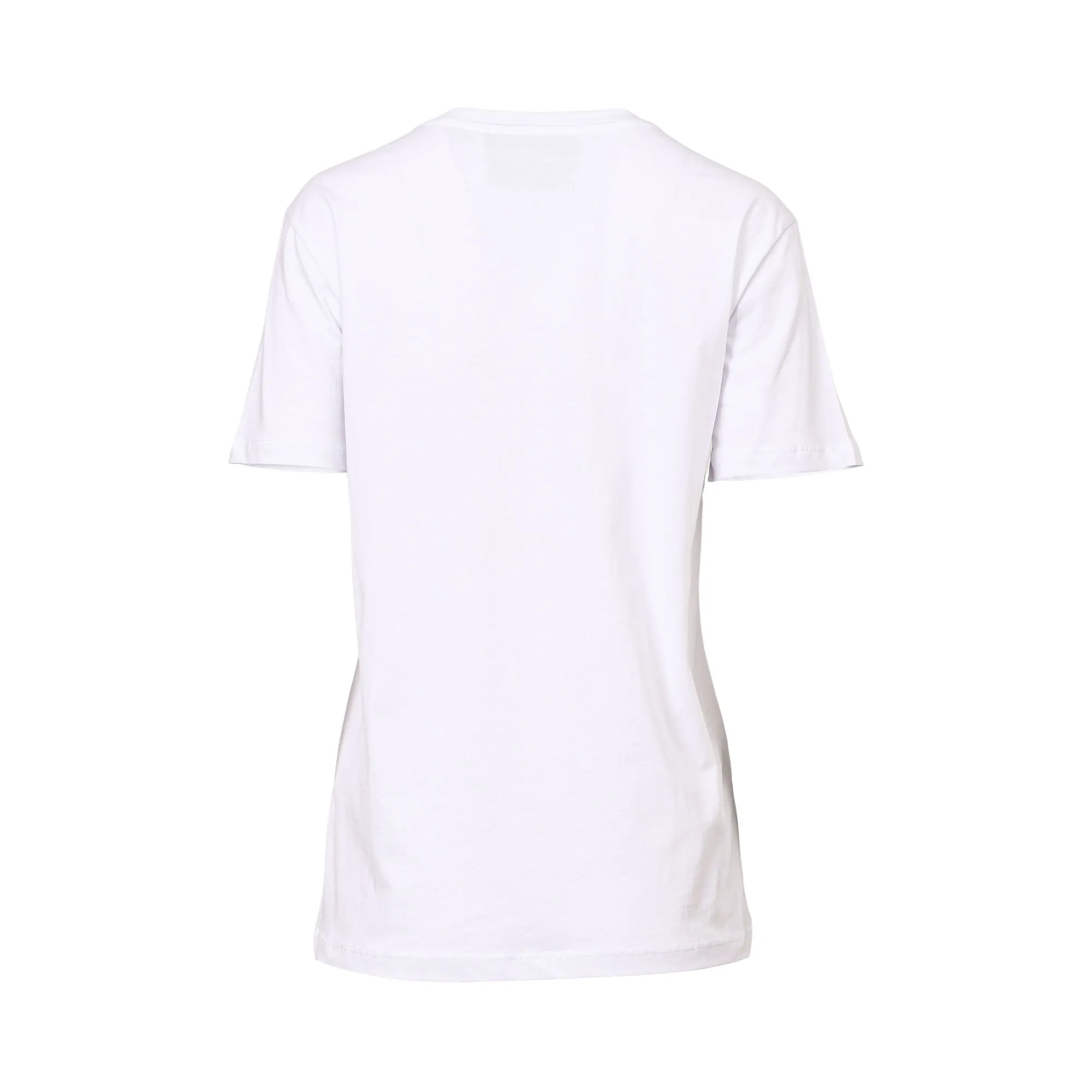 Iceberg Women's White Crew Neck T-Shirt with Cartoon Character and Signature Graphic