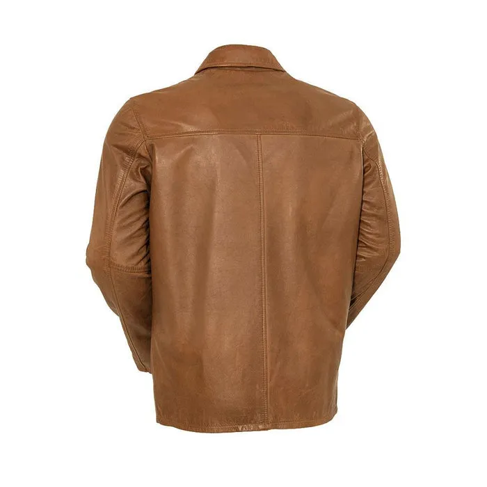 Indiana - Men's Casual Fashion Leather Jacket (Whiskey)