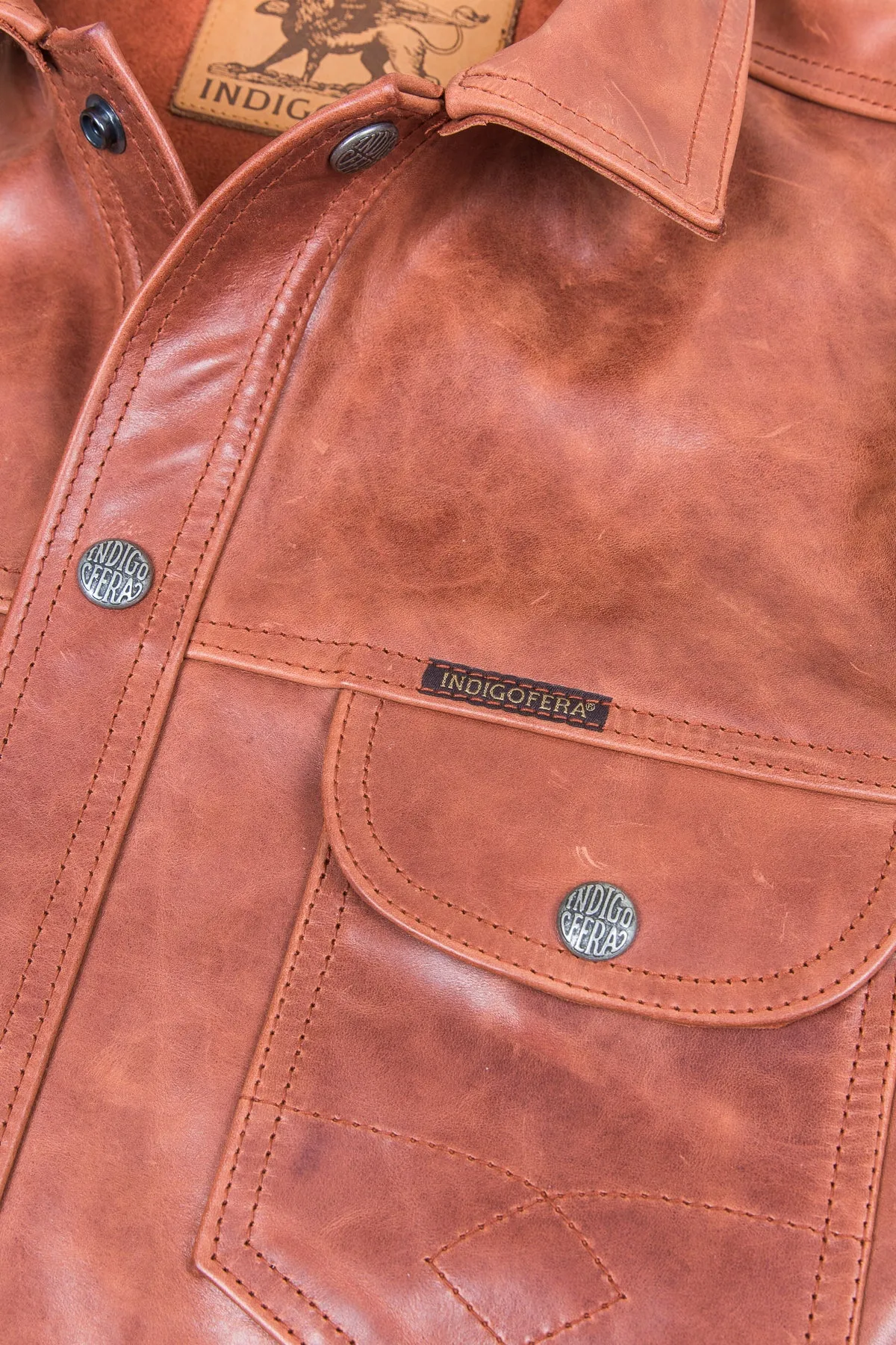 Indigofera Eagle Rising Horsehide Leather Jacket
