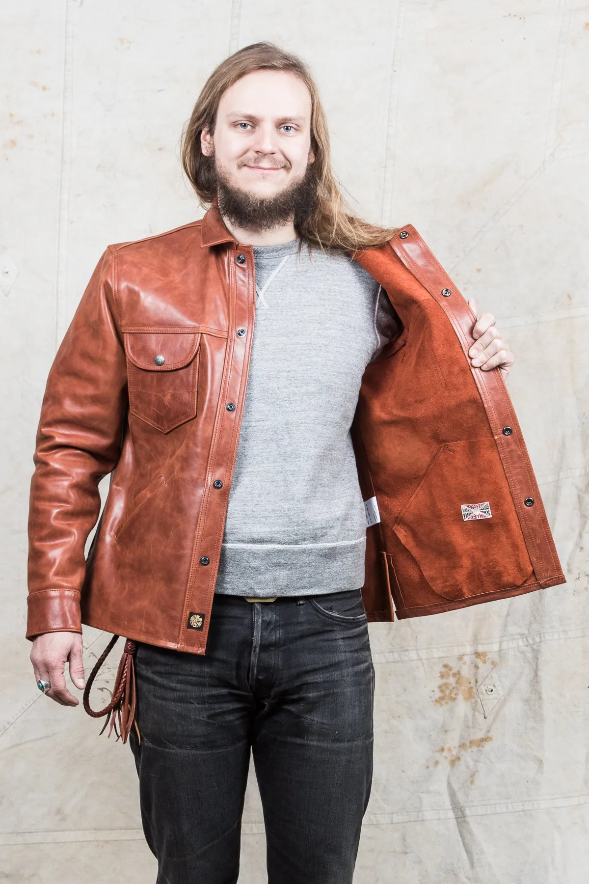 Indigofera Eagle Rising Horsehide Leather Jacket