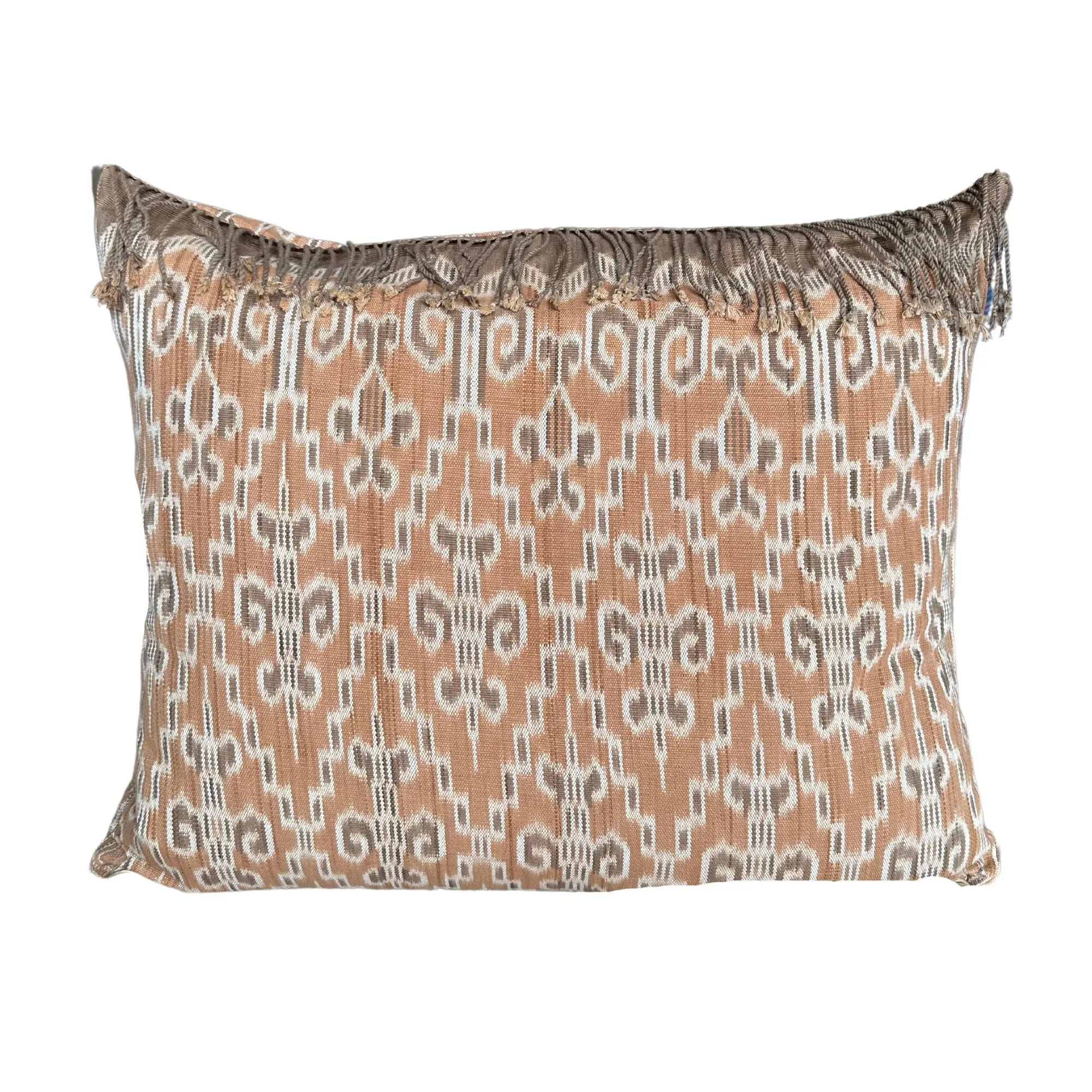 Indonesian Textile Pillow Orange 20x24