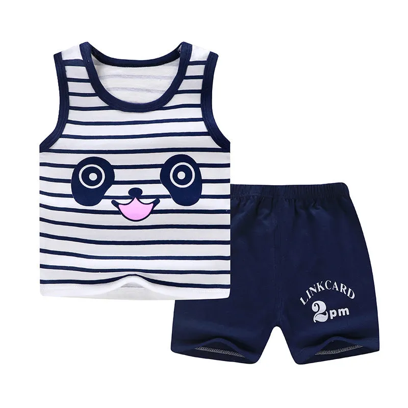 INSTOCK-Children's pure cotton sleeveless set