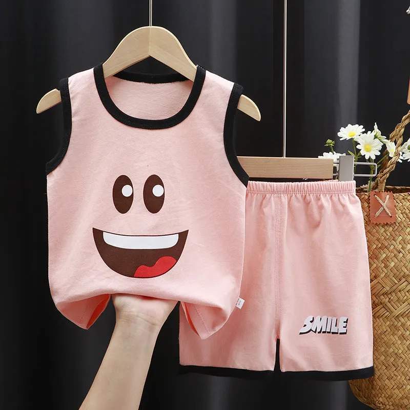 INSTOCK-Children's pure cotton sleeveless set