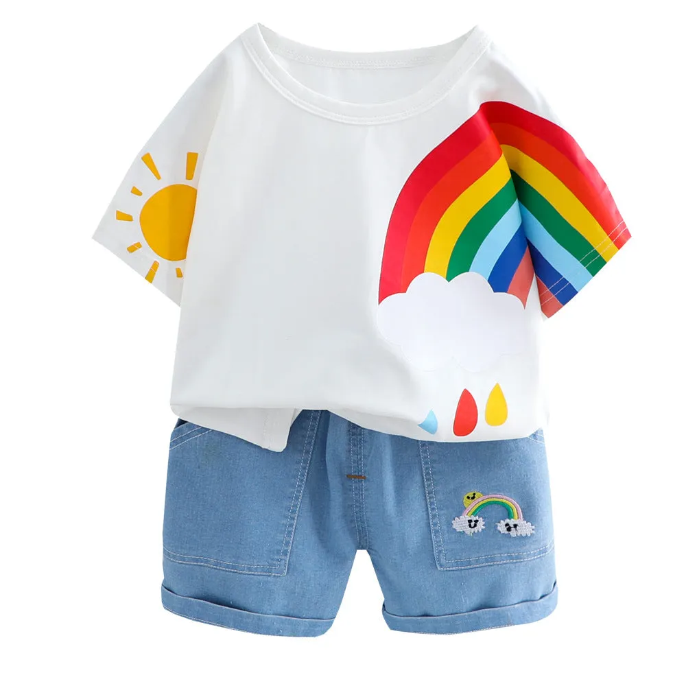 INSTOCK- Summer two-piece set baby short-sleeved summer suit