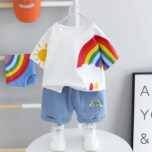 INSTOCK- Summer two-piece set baby short-sleeved summer suit