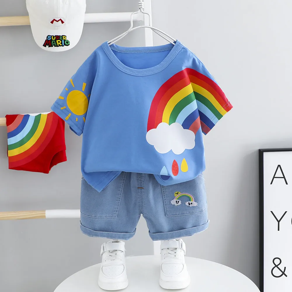 INSTOCK- Summer two-piece set baby short-sleeved summer suit