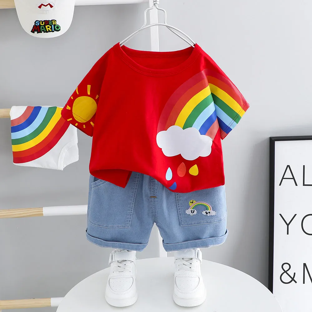 INSTOCK- Summer two-piece set baby short-sleeved summer suit