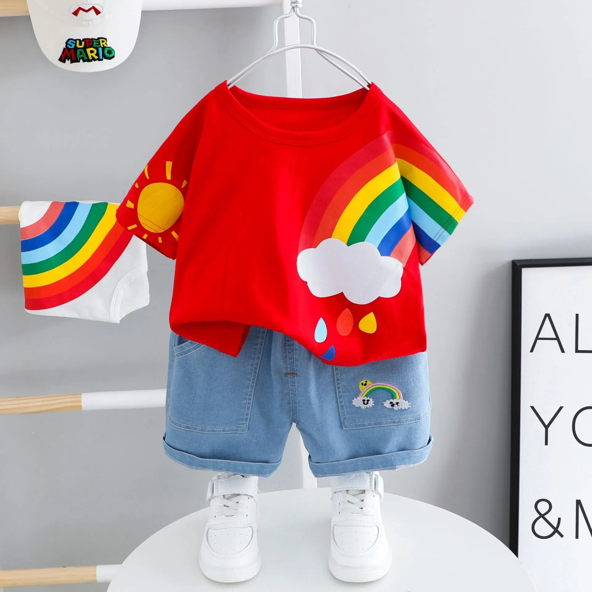 INSTOCK- Summer two-piece set baby short-sleeved summer suit