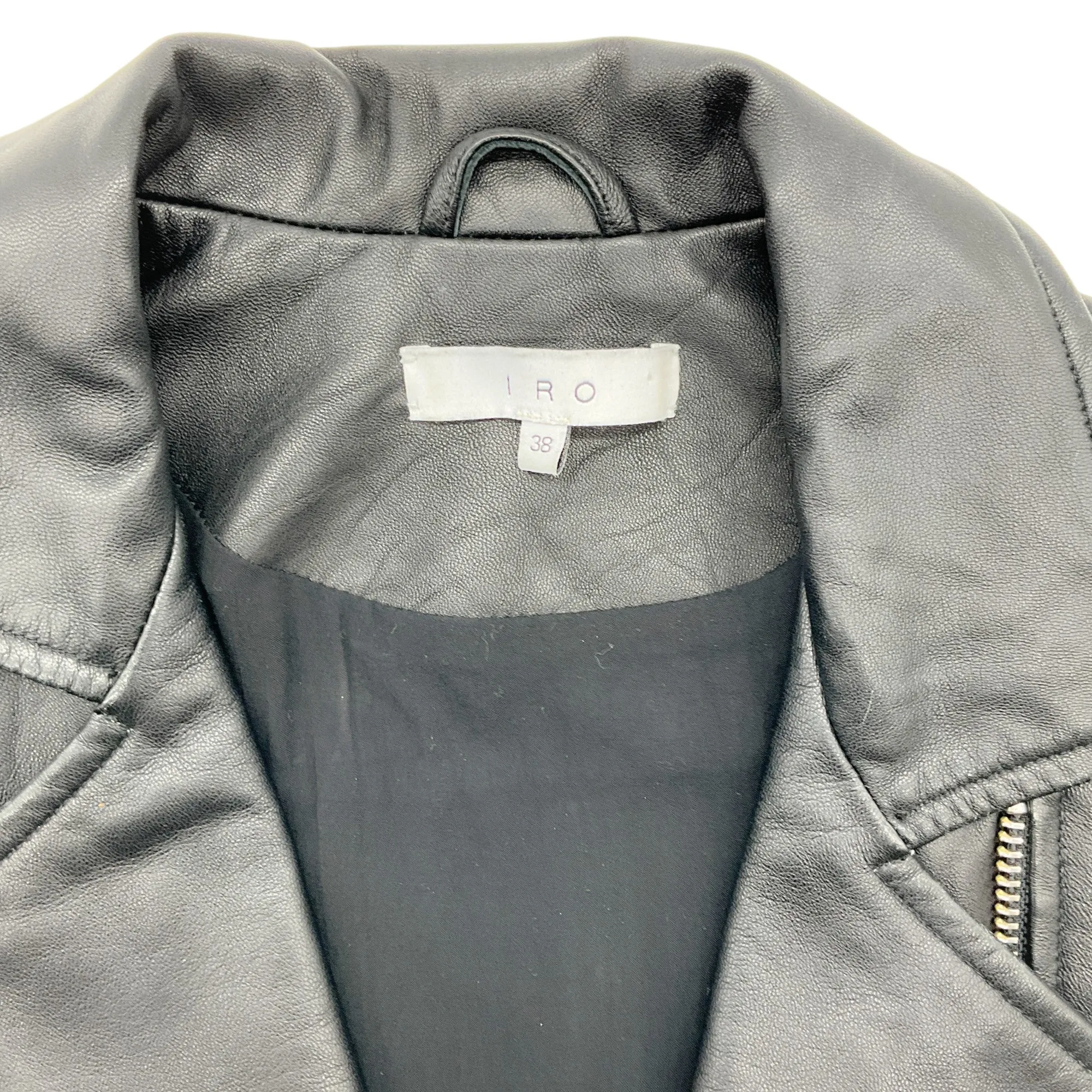 Iro Black Leather Ashville Moto Jacket