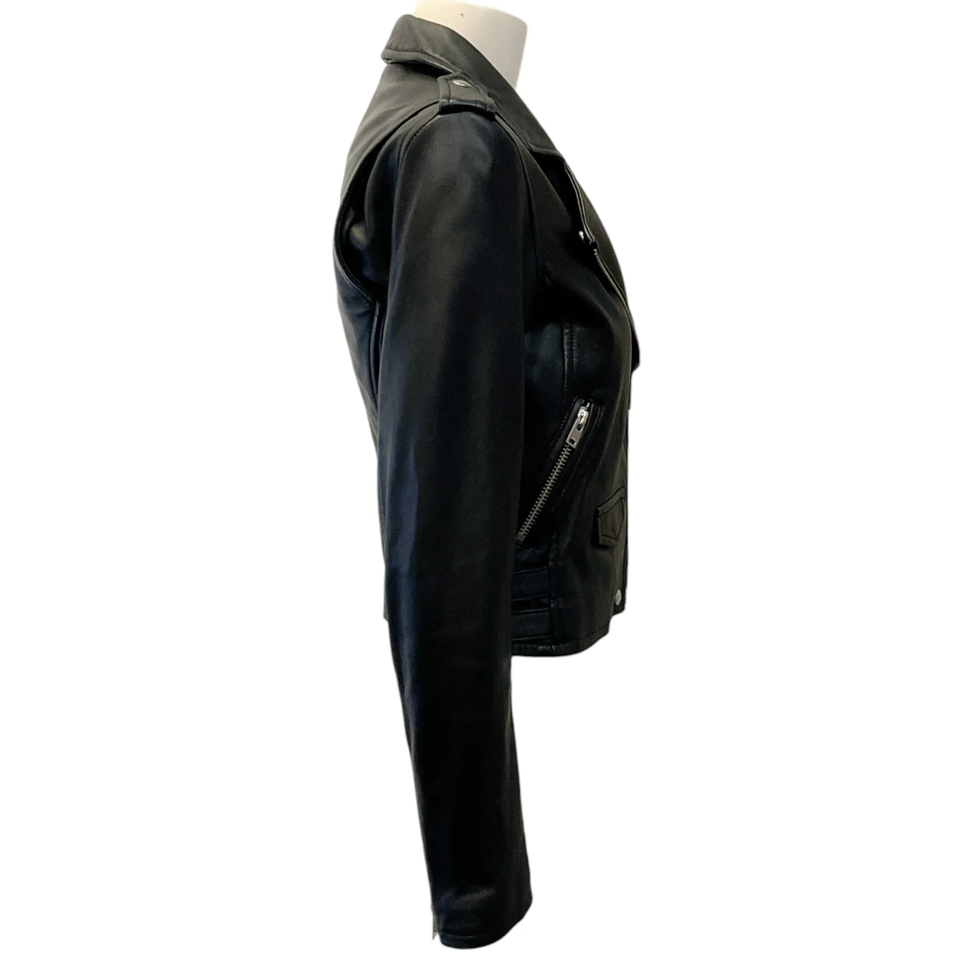 Iro Black Leather Ashville Moto Jacket
