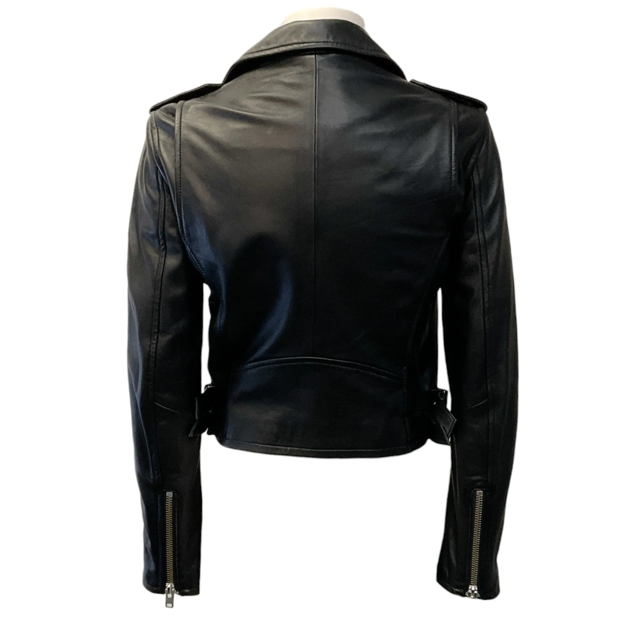 Iro Black Leather Ashville Moto Jacket