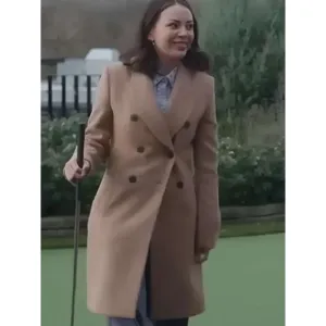 Janel Parrish Return to Office 2025 Brown Coat