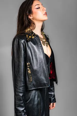 Janie Black Leather Jacket