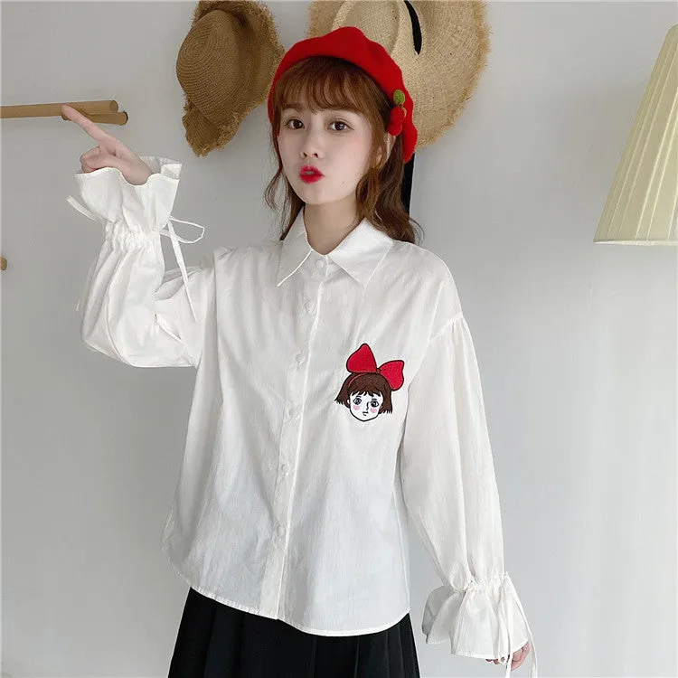 Japanese cartoon girl shirt   pleated skirt yc22564