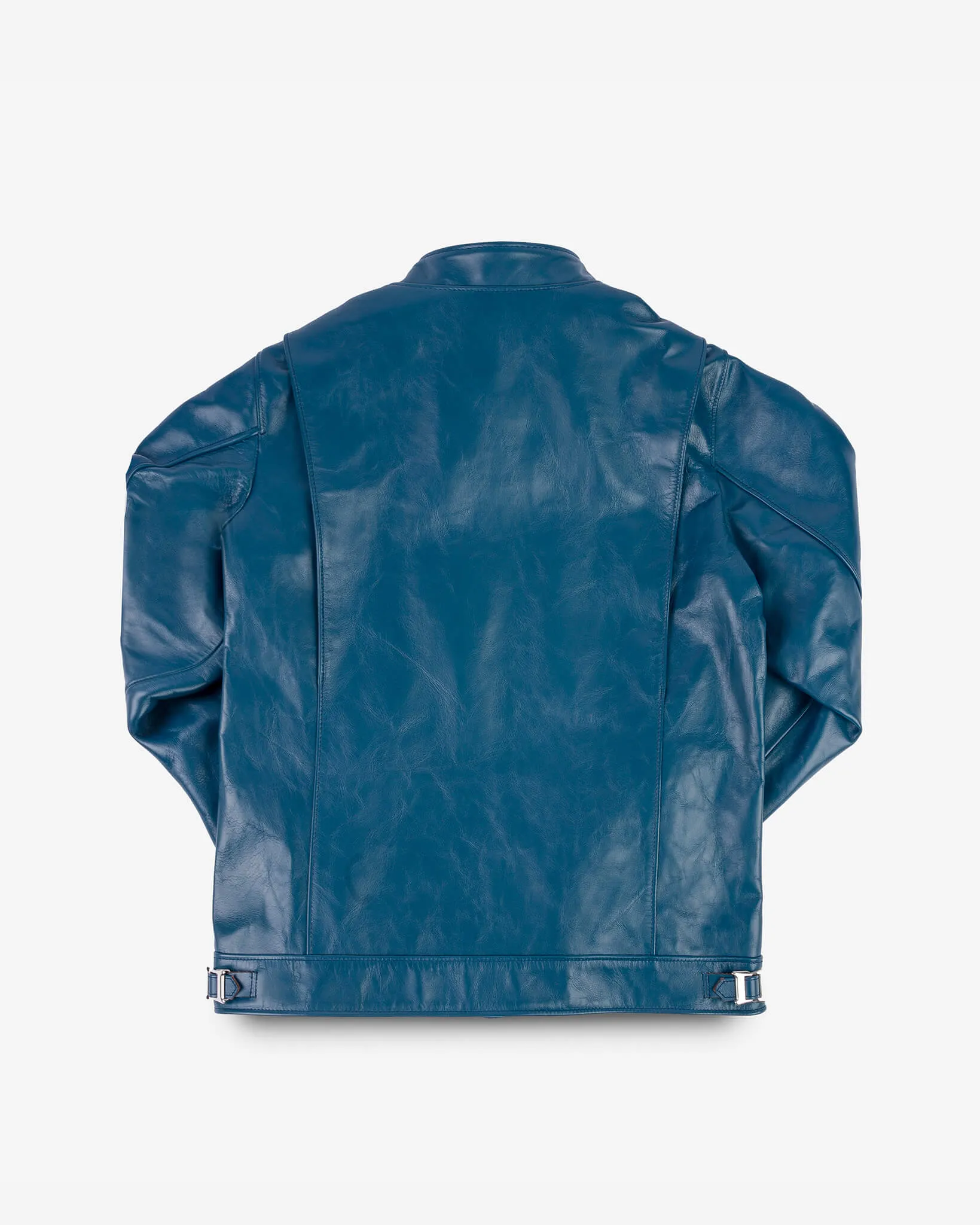 Japanese Horsehide Double Motorcycle Jacket - Blue