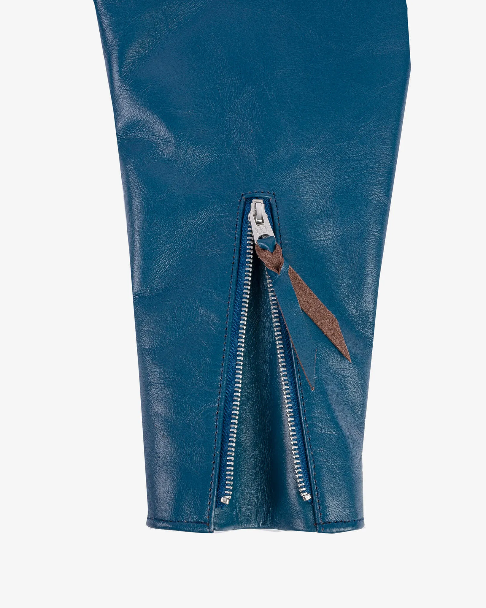 Japanese Horsehide Double Motorcycle Jacket - Blue
