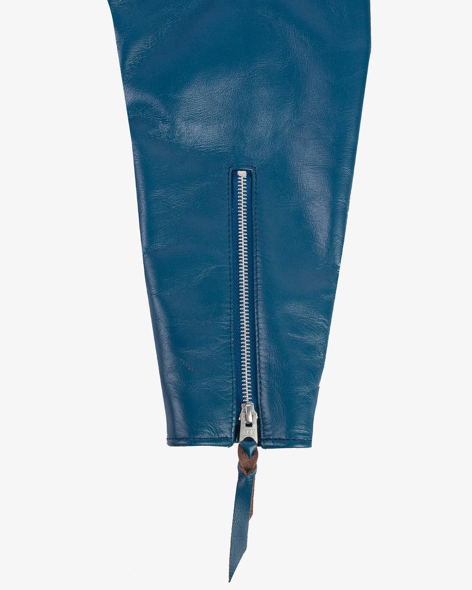 Japanese Horsehide Double Motorcycle Jacket - Blue