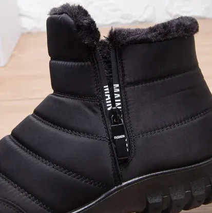 Javier - waterproof warm cotton boots with drawstring