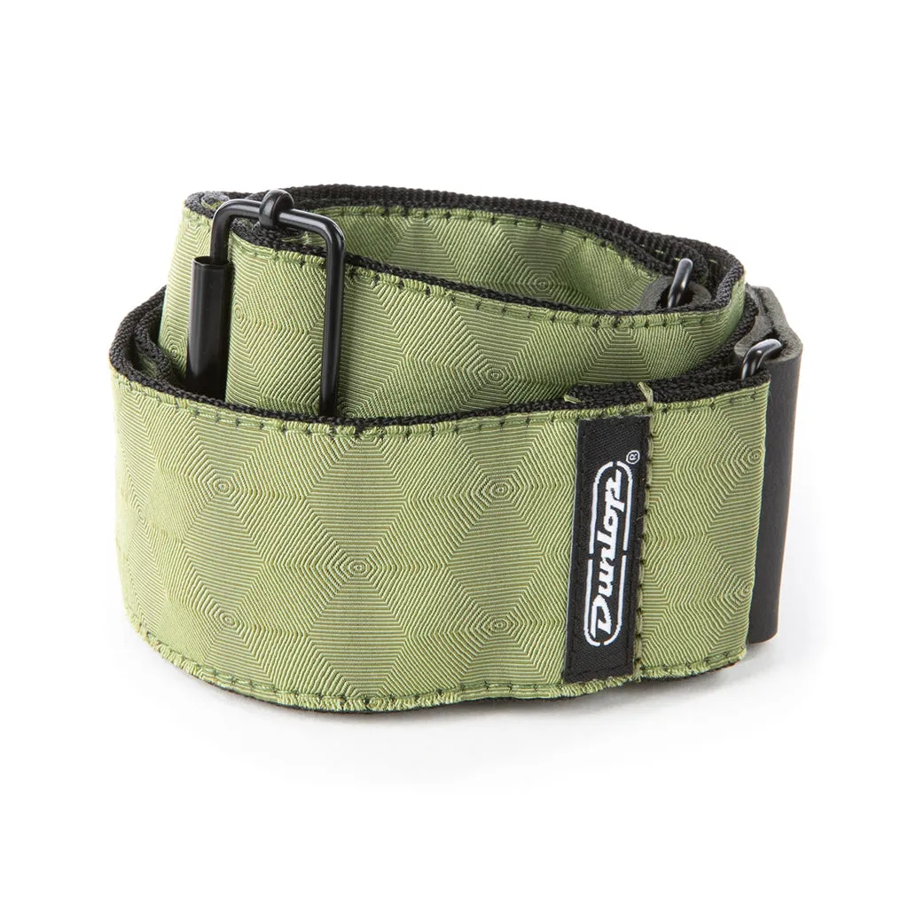 Jim Dunlop D67-10 Jacquard Hexagon Echo Olive Guitar Strap
