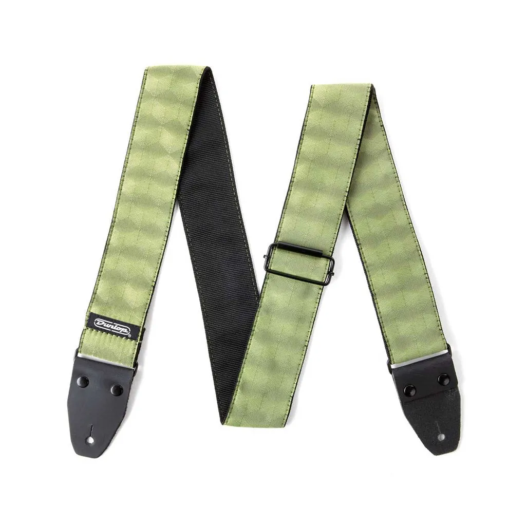 Jim Dunlop D67-10 Jacquard Hexagon Echo Olive Guitar Strap
