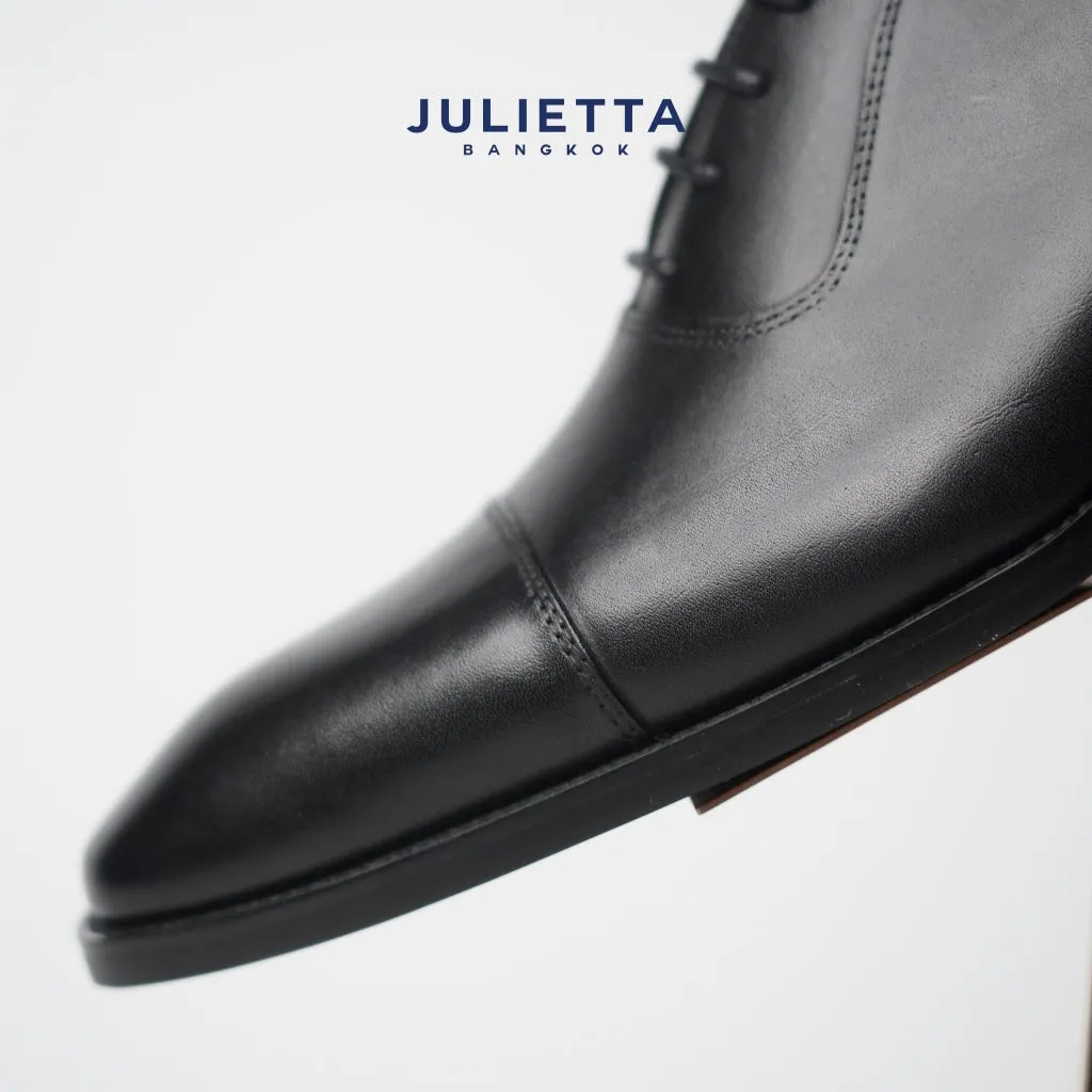 JULIETTA - Oxford Captoe Calfskin : Black (Square Toe)