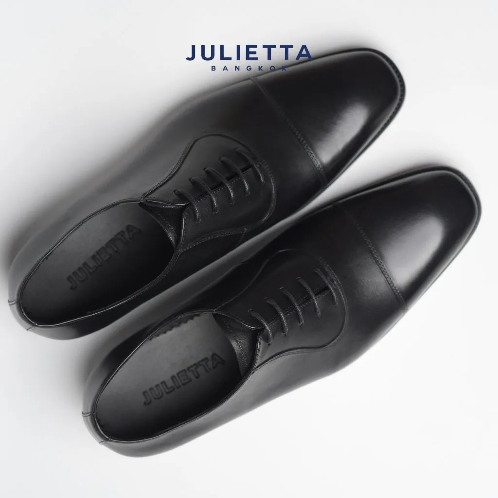 JULIETTA - Oxford Captoe Calfskin : Black (Square Toe)