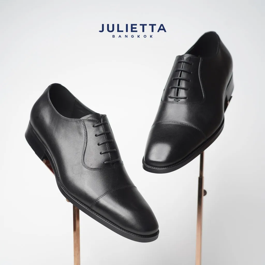 JULIETTA - Oxford Captoe Calfskin : Black (Square Toe)
